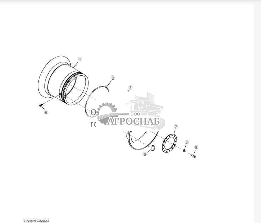 Wheel,3 Piece Rim for 23.5R25 Tire 